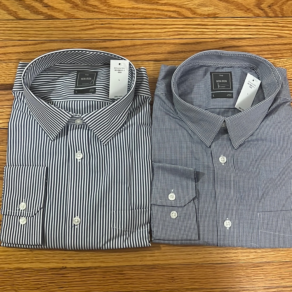 NWT TWO Gap Men’s Non-Iron Dress Shirts